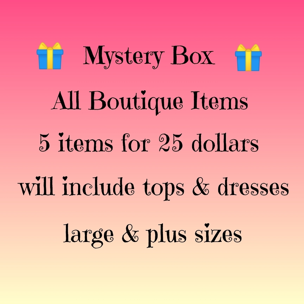 Not So Mystery Boutique Box 5 items for 25 dollar, brand new with tags!